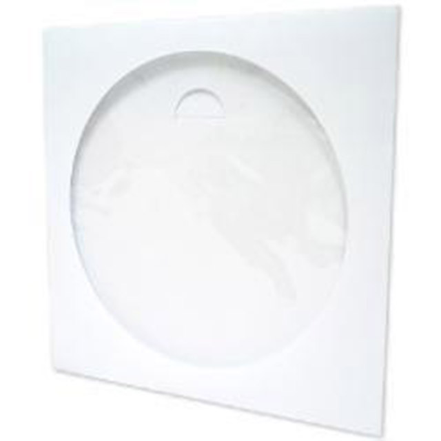 【台灣製造、磅數足】CD/BD/DVD 專用開窗白色光碟紙袋/CD紙袋/DVD紙袋/開窗紙袋 100張 (6包)
