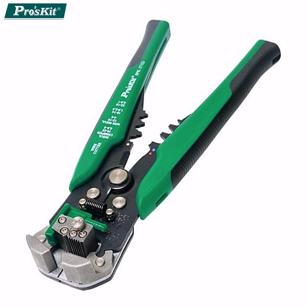 台灣製造Pro’sKit寶工多功能自動剝剪壓線鉗8PK-371D