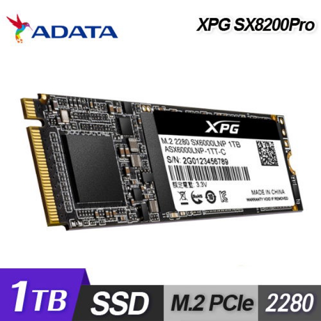 ADATA 威剛】XPG SX8200Pro 1TB M.2 2280 PCIe SSD 固態硬碟- PChome