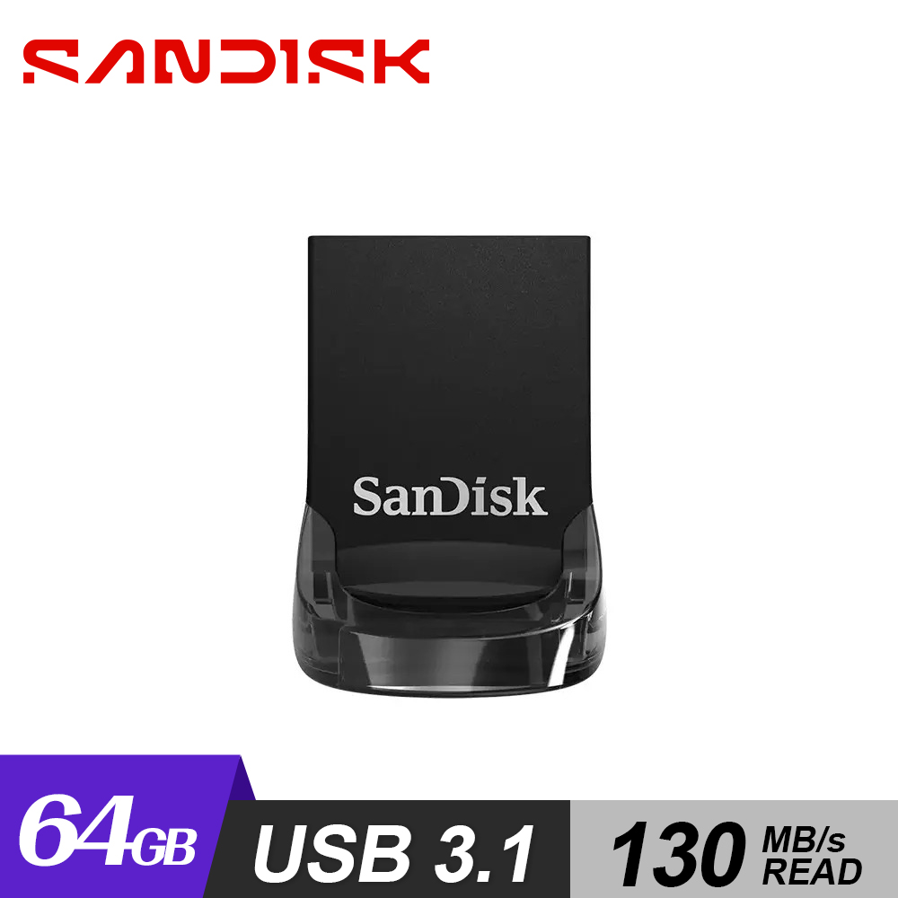 SanDisk 晟碟 CZ430 ULTRA Fit USB3.1 隨身碟 64GB