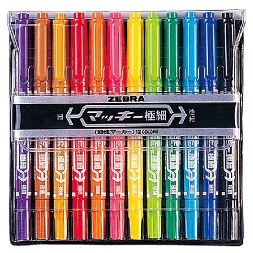 斑馬 MO-120-MC油性極細雙頭筆 / 0.5-1.3mm (12色組)
