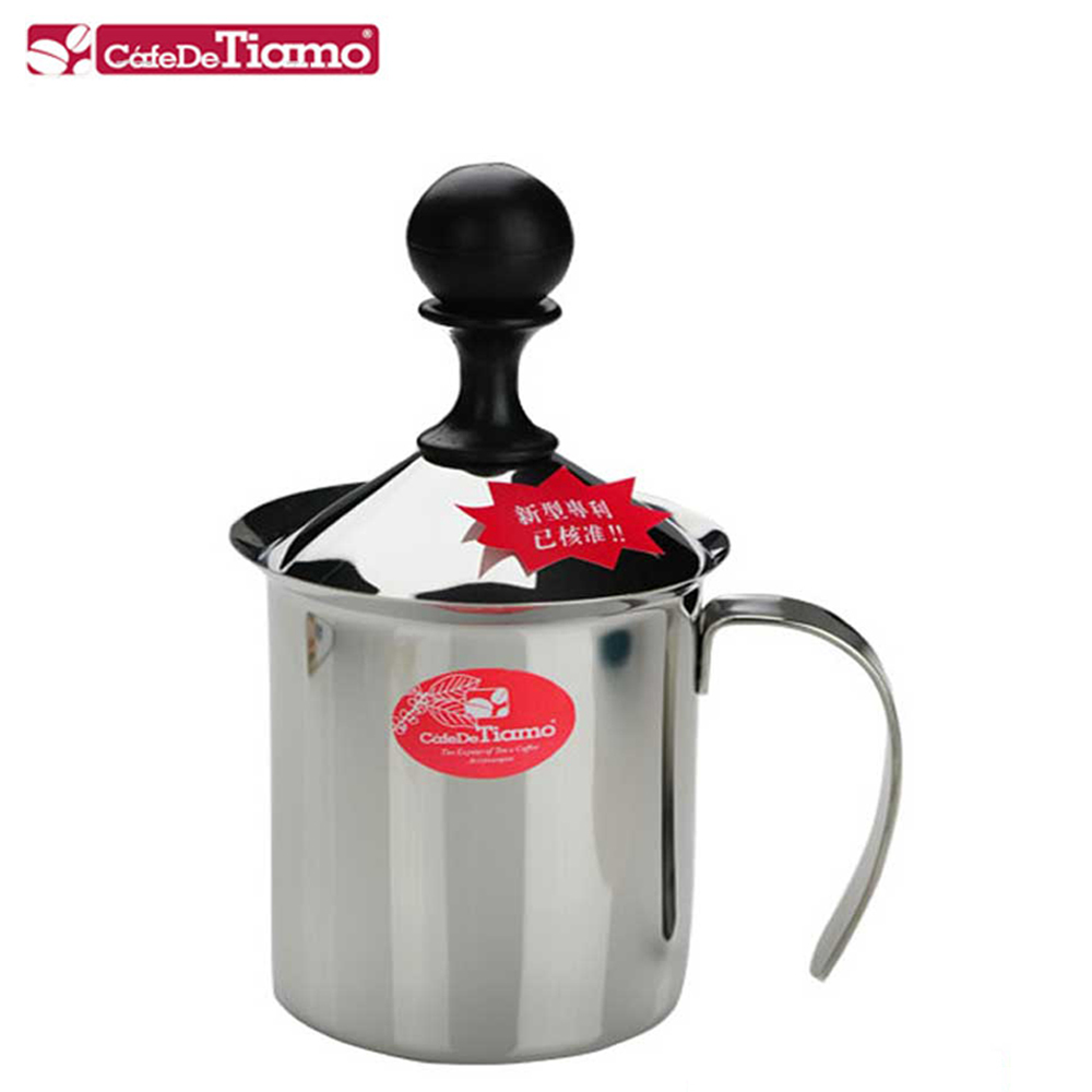 Tiamo 不鏽鋼雙層奶泡杯 400CC(HA1529)