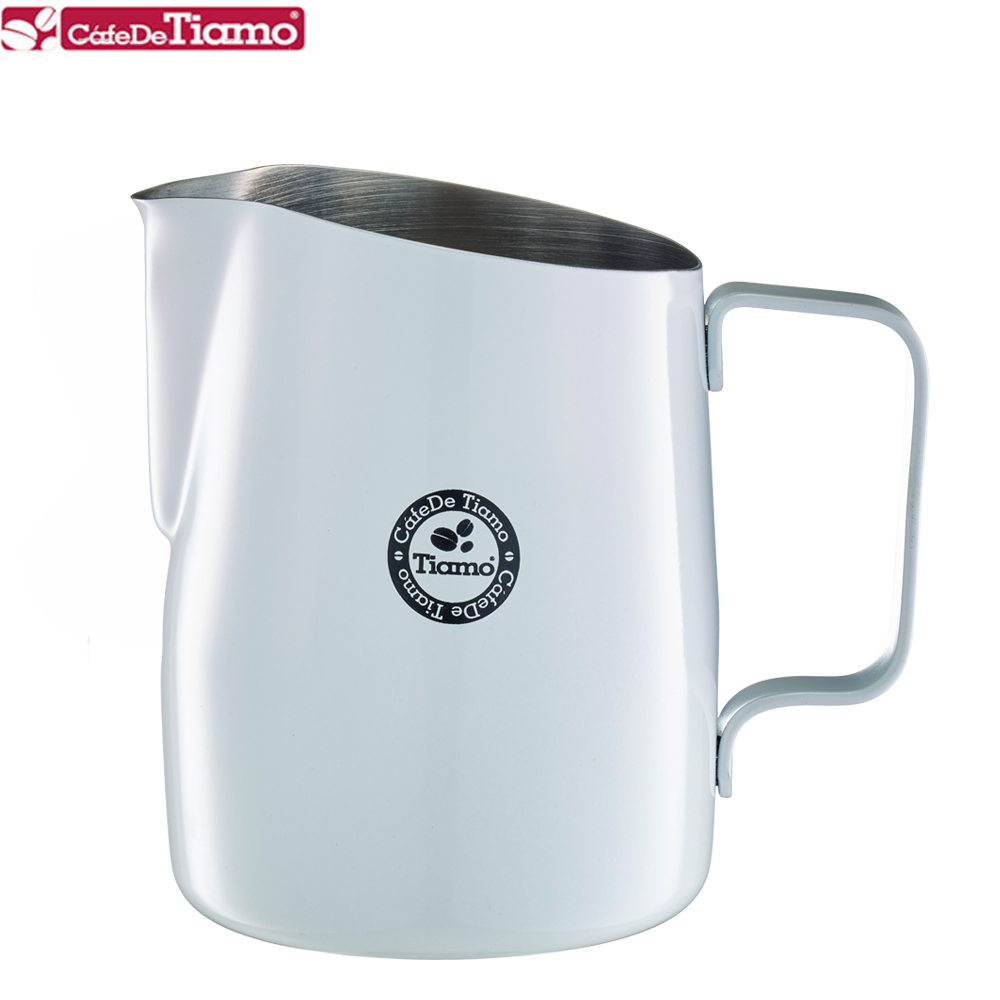 Tiamo 1503A 斜口拉花杯650cc圓口-4色(HC7109)