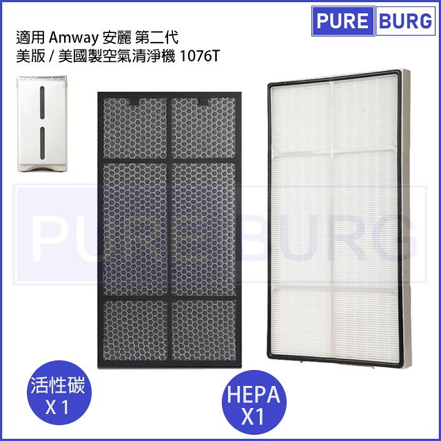  適用Amway安麗 逸新 第二代 2.5代 101076-T 10-1078 Atmoshpere空氣清淨機 HEPA濾芯+厚活性碳組