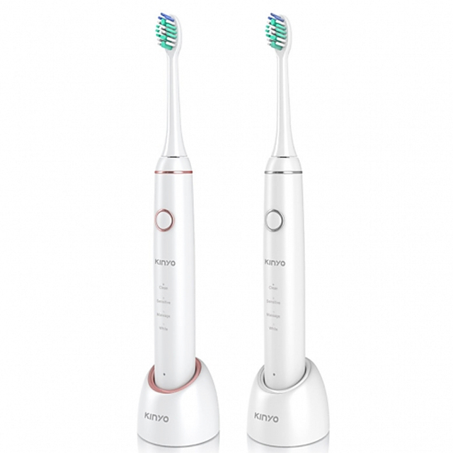 KINYO IPX7級全機防水記憶4用音波電動牙刷 ETB-830