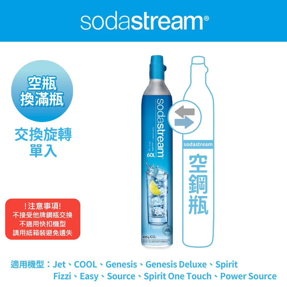 Sodastream 二氧化碳交換補充鋼瓶425g