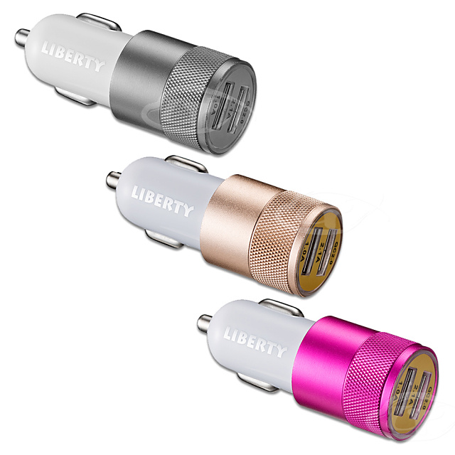 LIBERTY 利百代 電力覺醒-3.1A雙USB車用充電器 LB-4703CH