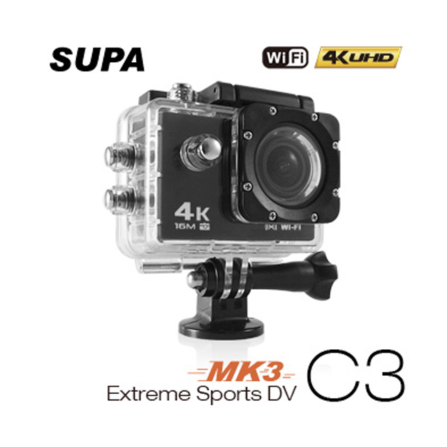 SUPA 速霸 C3 三代-MK3 4K/1080P超高解析度 WiFi 極限運動 機車防水型行車記錄器