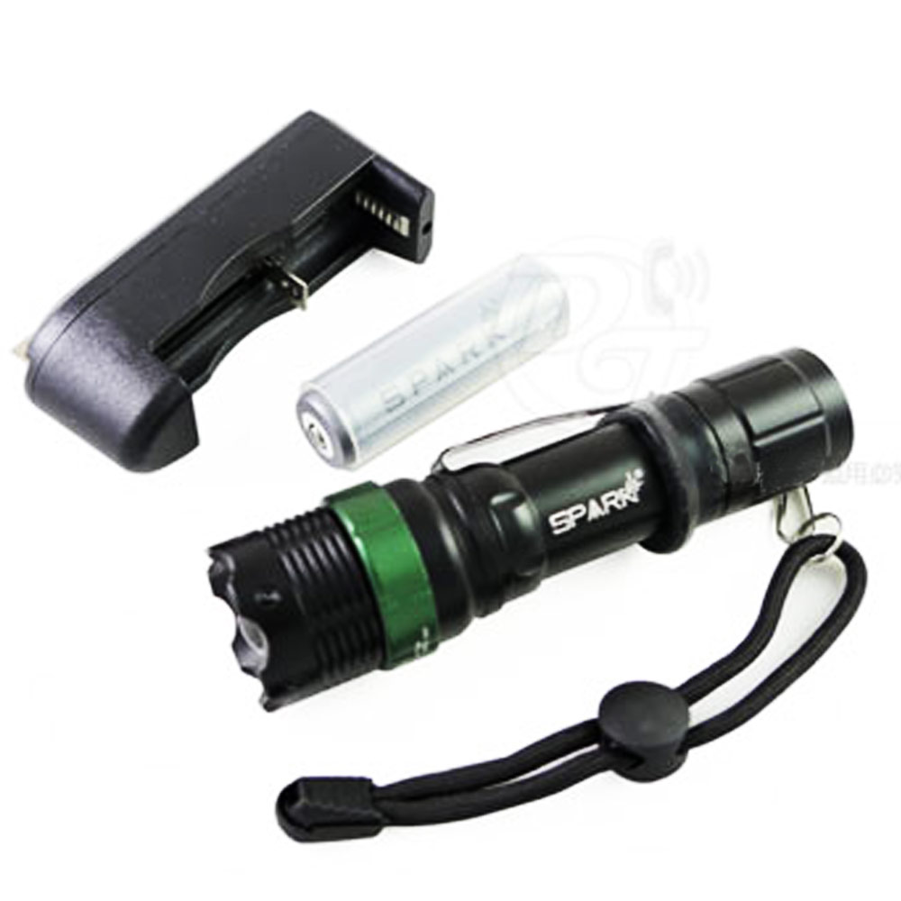 SPARK 28W高亮度LED手電筒充電組 A7002 超強聚光旋轉調焦