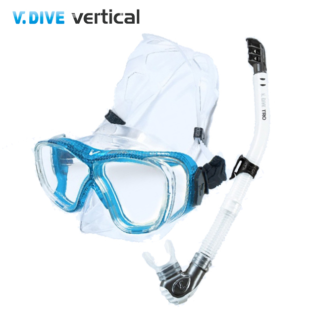 V.DIVE 威帶夫 Combo 潛水精品組-TC401BL 菱格紋水藍