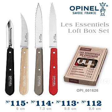OPINEL Les Essentiels Loft Box Set 法國彩色不銹鋼廚房刀具件組(#OPI_001626)