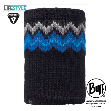 BUFF 9折!! Lifestyle BFL116020 針織保暖領巾 鋸齒黑 DANKE