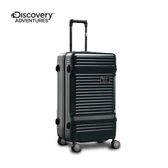 【Discovery Adventures】運動款PLUS+工具箱28吋拉鍊行李箱-黑