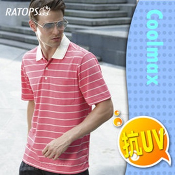 RATOPS 瑞多仕 - COOLMAX 男款 輕量透氣短袖POLO_DB8656 桃粉紅