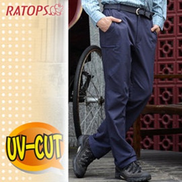 RATOPS 瑞多仕 - 男彈性刷毛抗UV保暖長褲(側口袋)_DA3646 暗藍灰色 V1