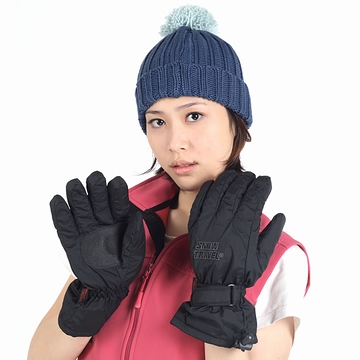 SNOW TRAVEL 雪之旅 POLARTEC黑色保暖透氣雙層防風手套