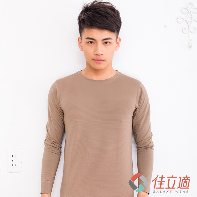 3M -佳立適-升溫蓄熱保暖衣-男圓領-卡其色（其他規格）