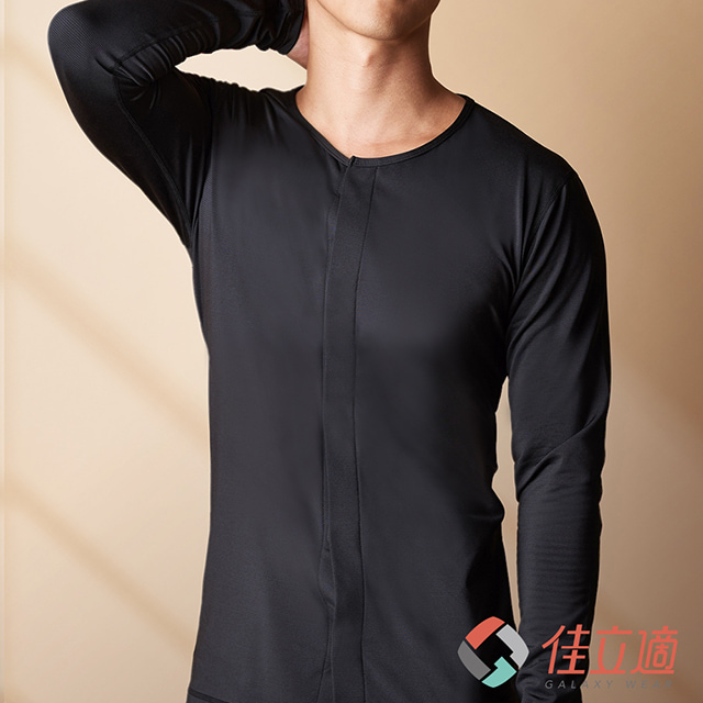 3M -佳立適-升溫蓄熱保暖衣-開襟式-黑色