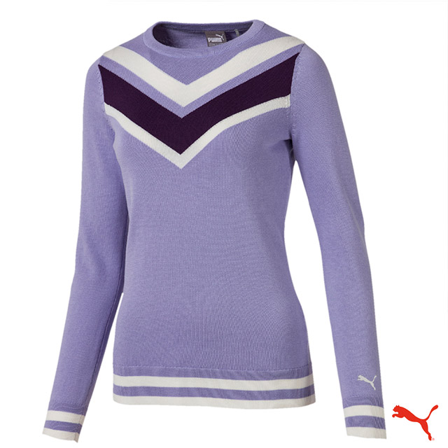 PUMA 彪馬 GOLF W Chevron Sweater 女高爾夫球系列長袖毛衣 577941 02