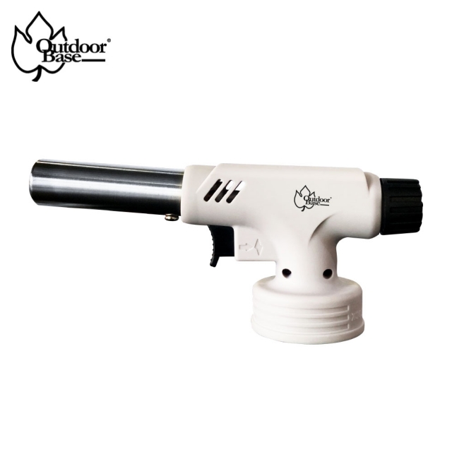 OutdoorBase 360防衝火攜帶型料理電子噴火槍-28200((可倒噴/瓦斯噴燈/卡式瓦斯噴槍頭/點火槍/露營野營炊事 /燒烤/炙燒壽司/噴燈/生火)