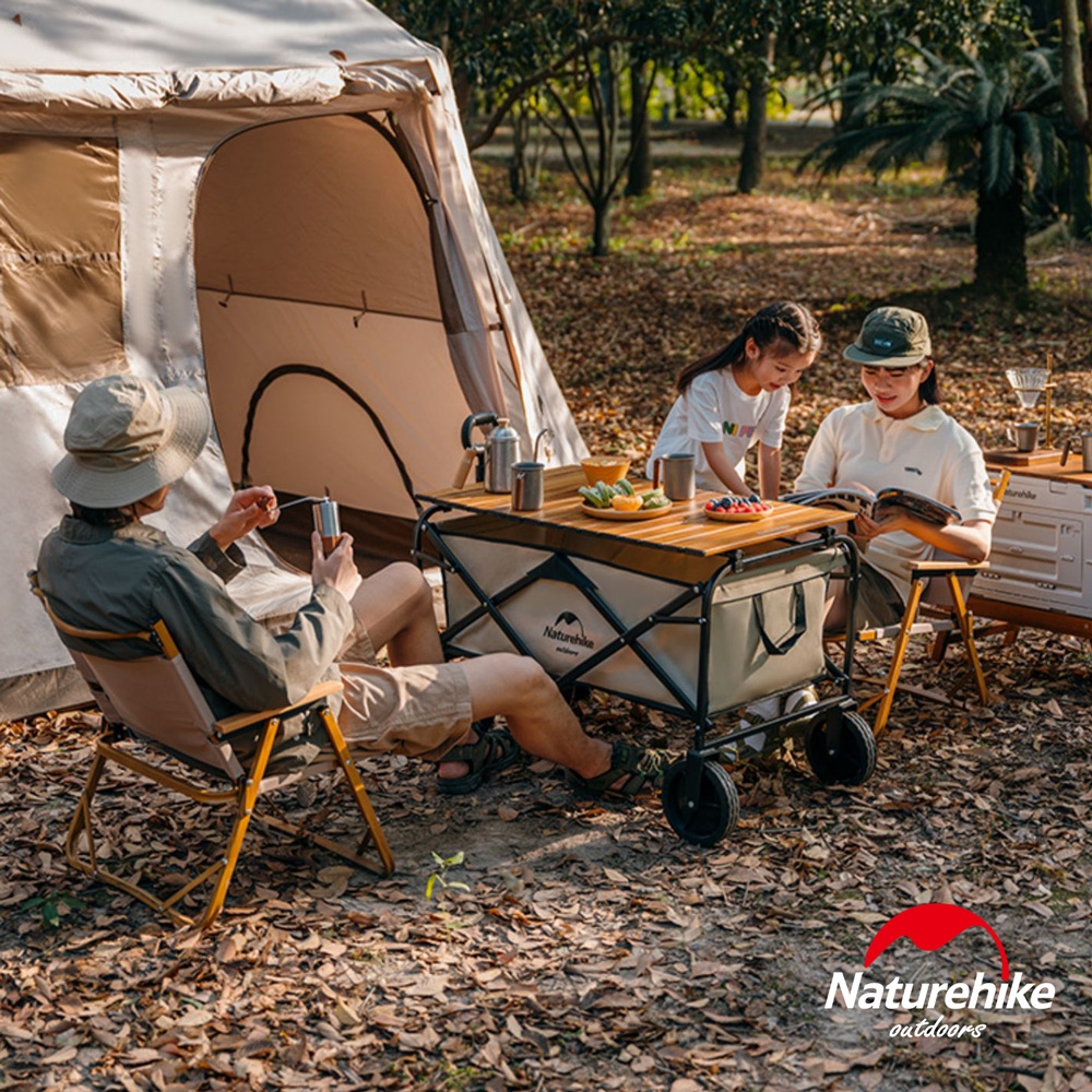 Naturehike  多用途露營便攜摺疊置物手推車 裝備車