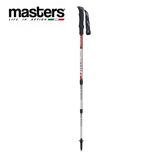 masters 義大利 Summitlight Red 輕量紅登山杖 1入