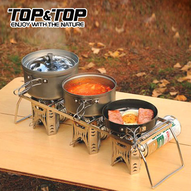 TOP&TOP 【韓國】加大型不銹鋼爐架/烤架/登山爐架/爐頭架