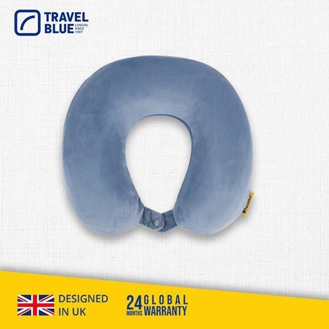 Travel Blue 藍旅 【南紡購物中心】  Memory Foam 記憶棉 旅行頸枕 藍色