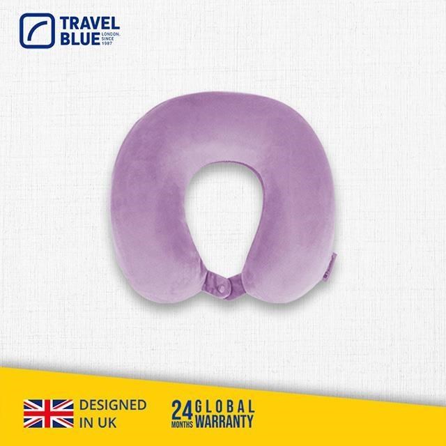 Travel Blue 藍旅 【南紡購物中心】 Memory Foam 記憶棉 旅行頸枕 紫色
