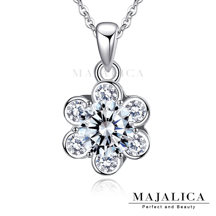 Majalica 純銀項鍊.綺麗美鑽.擬真鑽.淑女款