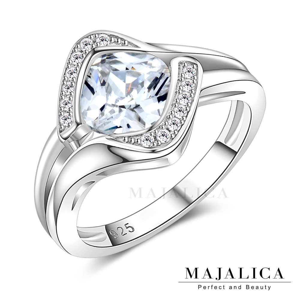Majalica 永恆守護 925純銀戒婚戒 銀色 名媛淑女款 單個價格 PR6010