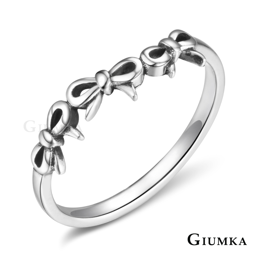 GIUMKA 925純銀戒指防小人尾戒蝴蝶結
