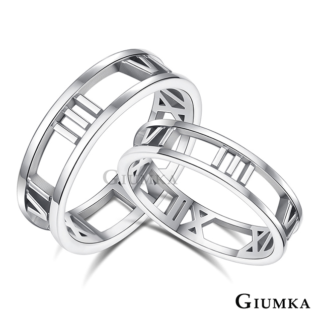 GIUMKA 羅馬數字.情侶純銀戒指.情人節禮物.單個價