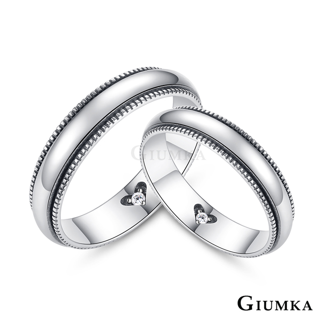 GIUMKA 攜手共進．情侶純銀戒指．情人節禮物．愛心．單個價