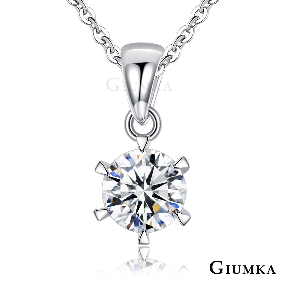 GIUMKA 925純銀項鍊女.單鑽.閨蜜禮物.時尚晶鑽