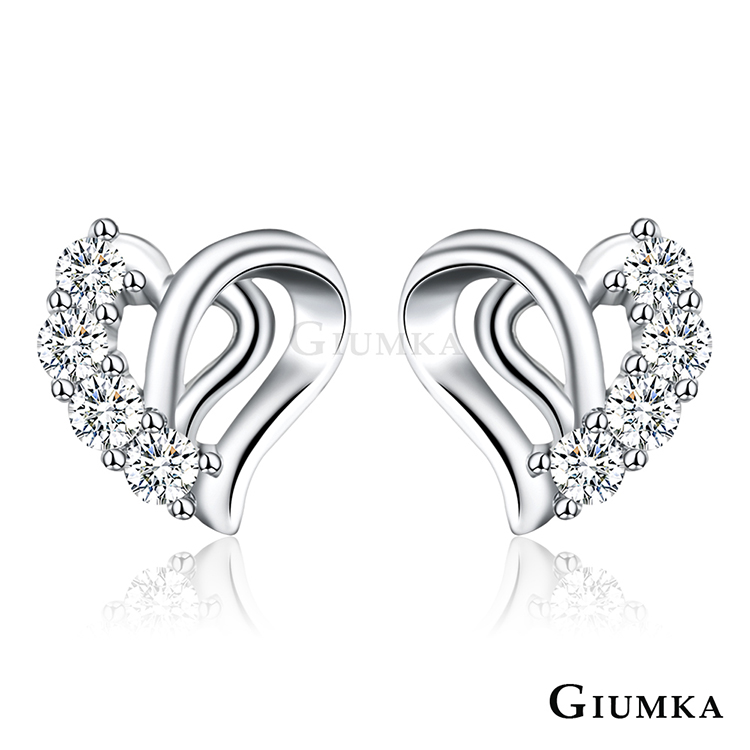 GIUMKA 情繫真心925純銀耳釘耳環 名媛淑女款 一對價格 MFS06050