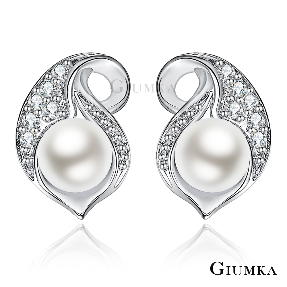 GIUMKA 簡愛925純銀珍珠耳釘耳環 名媛淑女款 一對價格 MFS06074