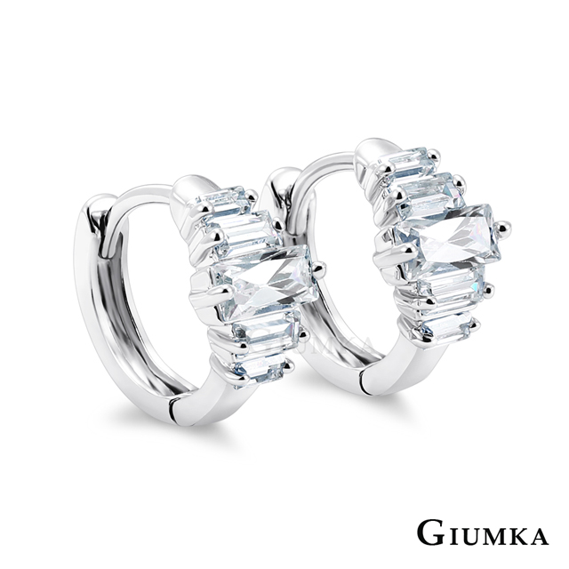 GIUMKA 璀璨時尚 易扣式耳環 銀色款 名媛淑女款 一對價格 MF07019-1