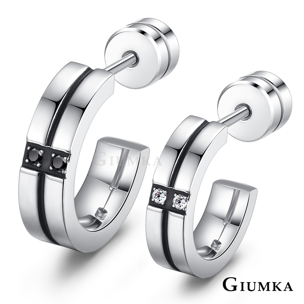 GIUMKA .耳環.永恆守護.白鋼.情侶.單支