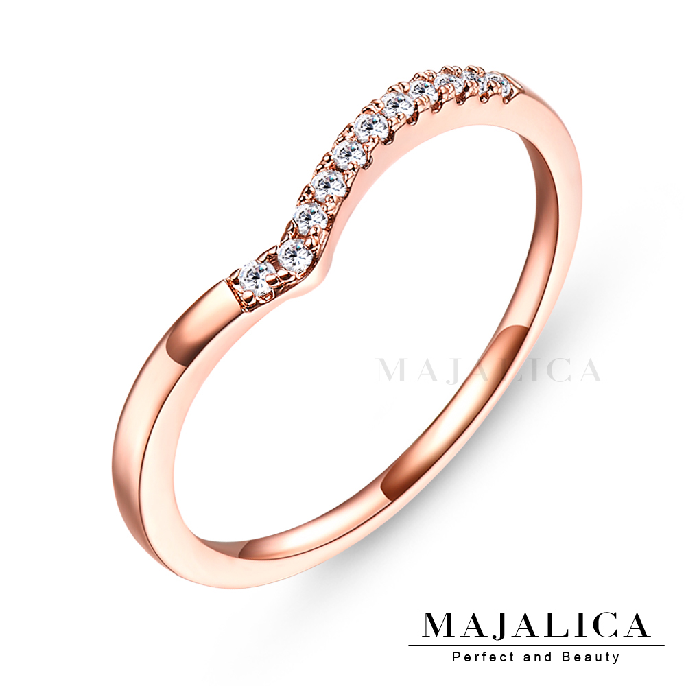 Majalica 純銀戒指防小人尾戒V形閨蜜禮物