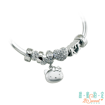 Hello Kitty HelloKitty 幸福時光Kitty純銀/白鋼串珠手鍊