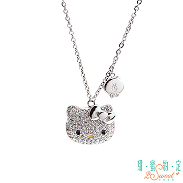 2sweet 甜蜜約定 HelloKitty x LINE 奶泡KITTY白鋼項鍊