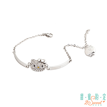 2sweet 甜蜜約定 HelloKitty x LINE 奶泡KITTY白鋼手鍊