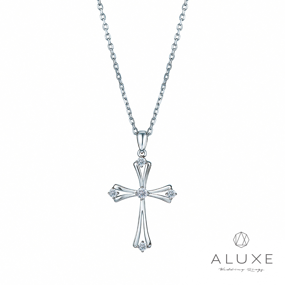 ALUXE 亞立詩18K金鑽石項鍊十字之光十字架NN0963 - PChome 24h購物