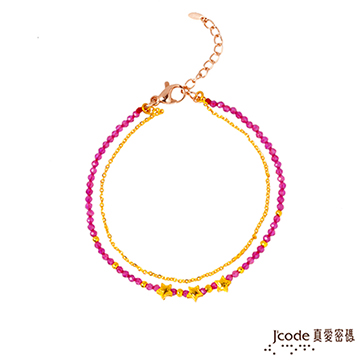 Jcode 真愛密碼 Jcode 星願夢想黃金/石英手鍊-雙鍊款