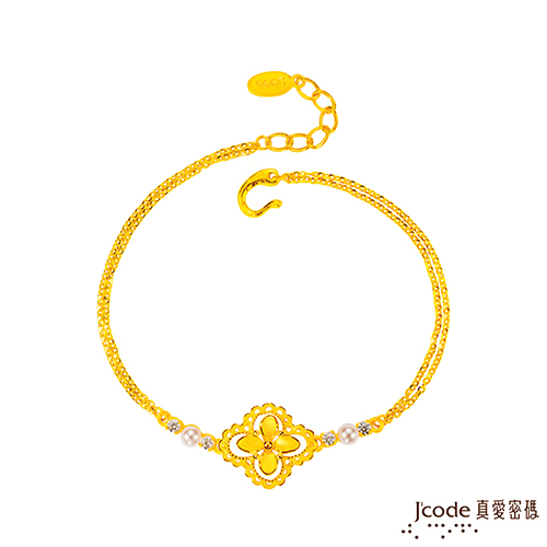 Jcode 真愛密碼 Jcode 真情花語黃金/水晶珍珠手鍊