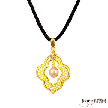 SWAROVSKI 施華洛世奇 Jcode真愛密碼 珍馨黃金/水晶珠墜子 送項鍊