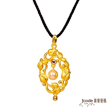 SWAROVSKI 施華洛世奇 Jcode真愛密碼 珍意圍繞黃金/水晶珠墜子 送項鍊