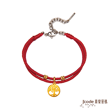 Jcode 真愛密碼 Jcode 雙魚座守護-生命之樹黃金紅繩手鍊