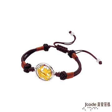Jcode 真愛密碼 Jcode 進寶貔貅黃金/純銀/水晶中國繩手鍊